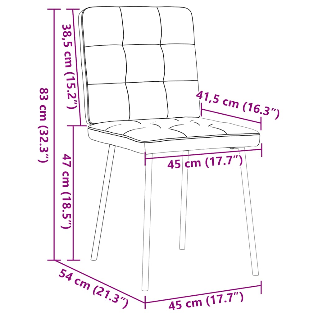 Cadeiras de jantar 4 pcs veludo cinzento-escuro