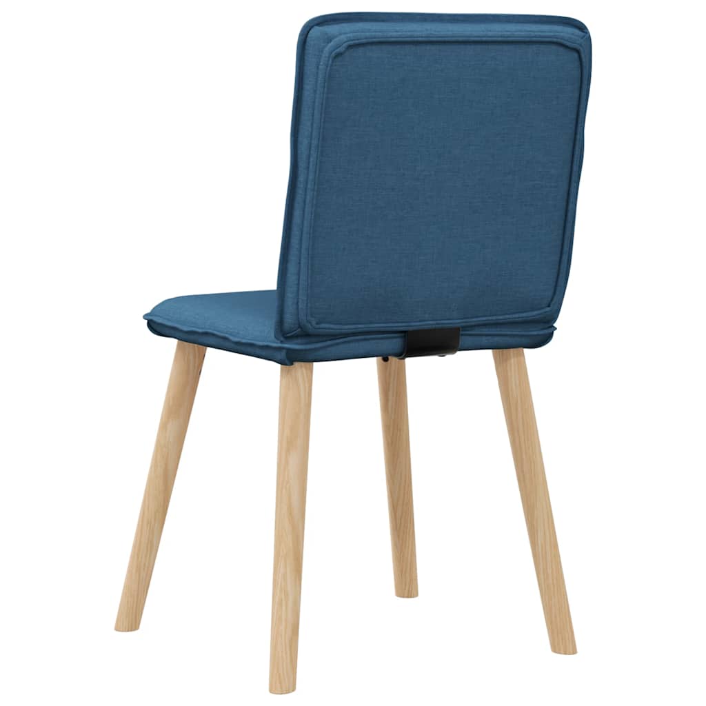 Cadeiras de jantar 6 pcs tecido azul