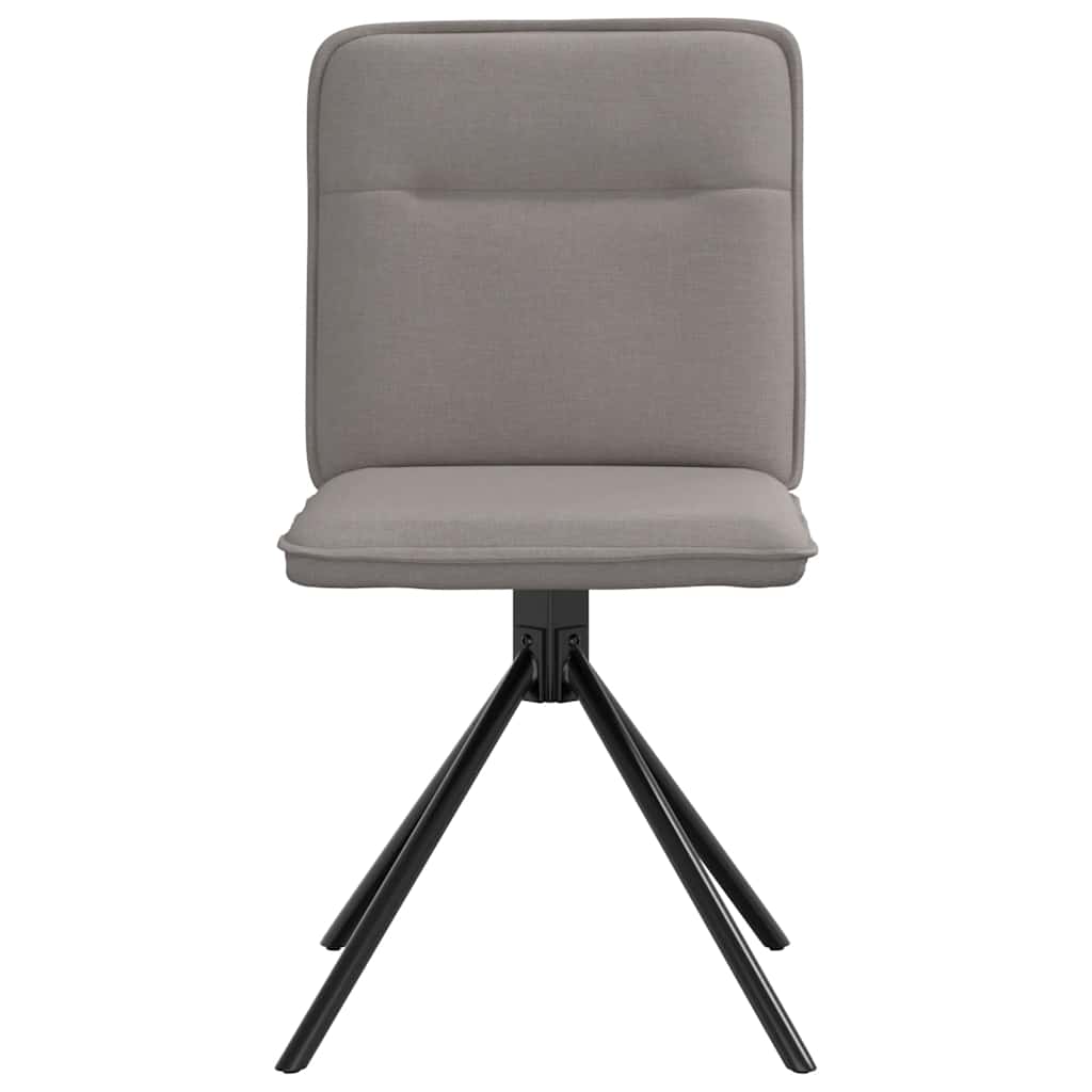 Cadeiras de jantar 6 pcs tecido cinzento-acastanhado