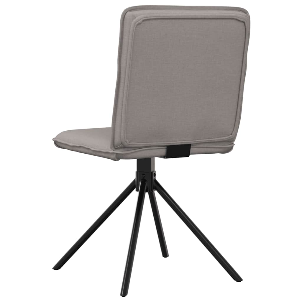 Cadeiras de jantar 6 pcs tecido cinzento-acastanhado