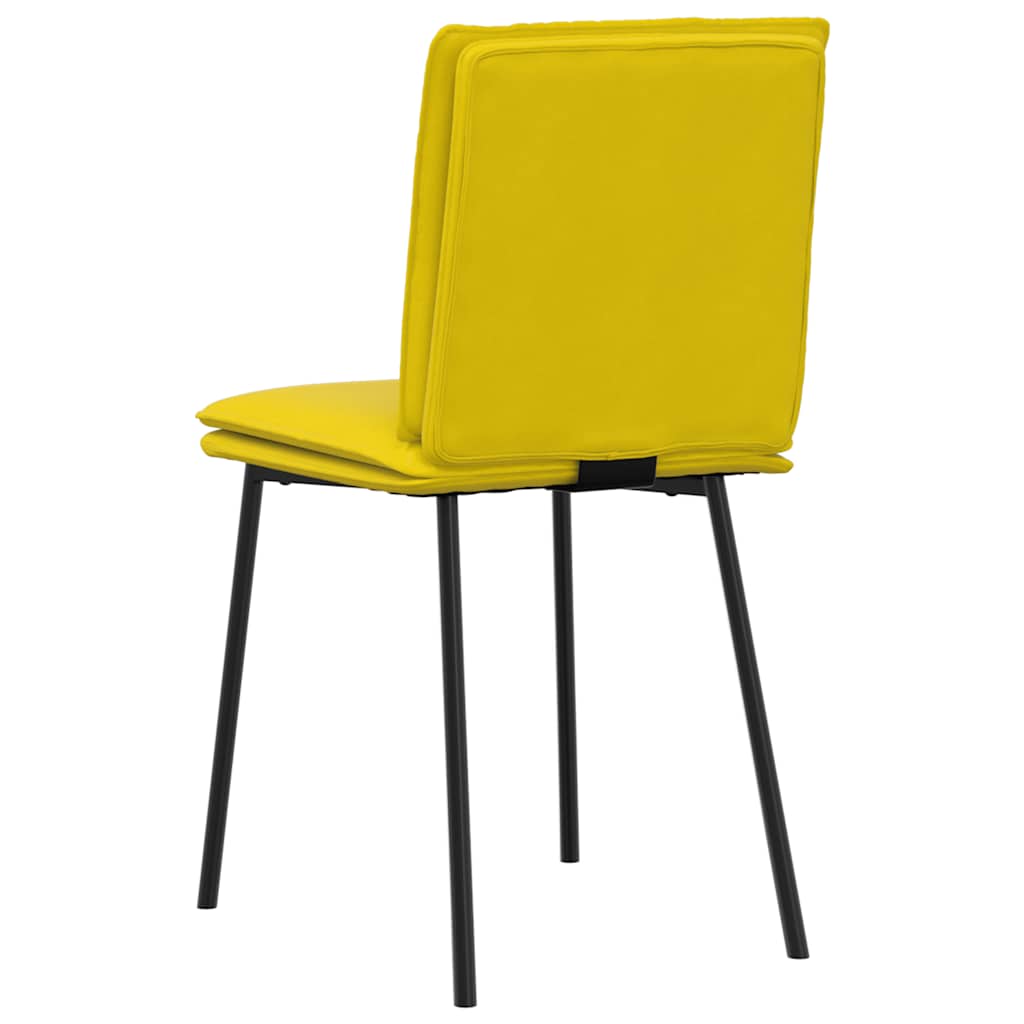 Cadeiras de jantar 6 pcs veludo amarelo