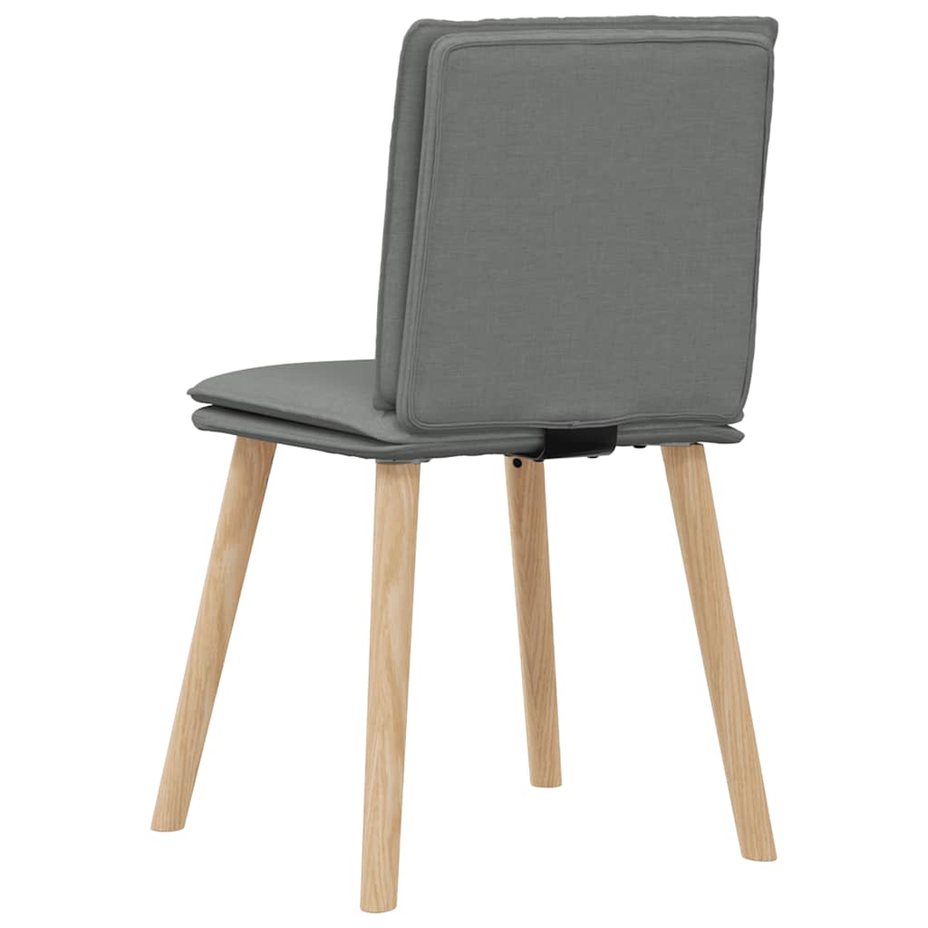 Cadeiras de jantar 6 pcs tecido cinzento-escuro