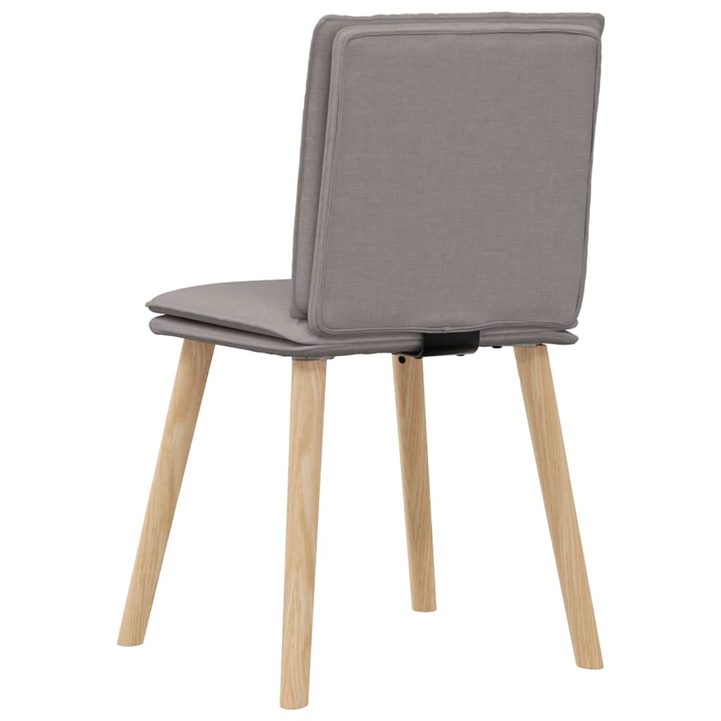 Cadeiras de jantar 6 pcs tecido cinzento-acastanhado