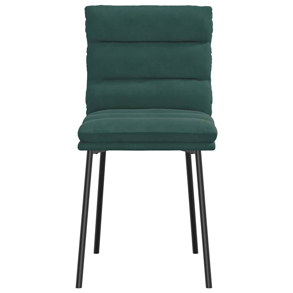 Cadeiras de jantar 6 pcs veludo verde-escuro