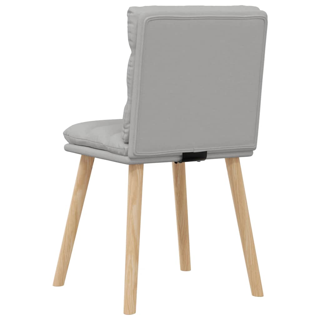 Cadeiras de jantar 6 pcs tecido cinza nuvem