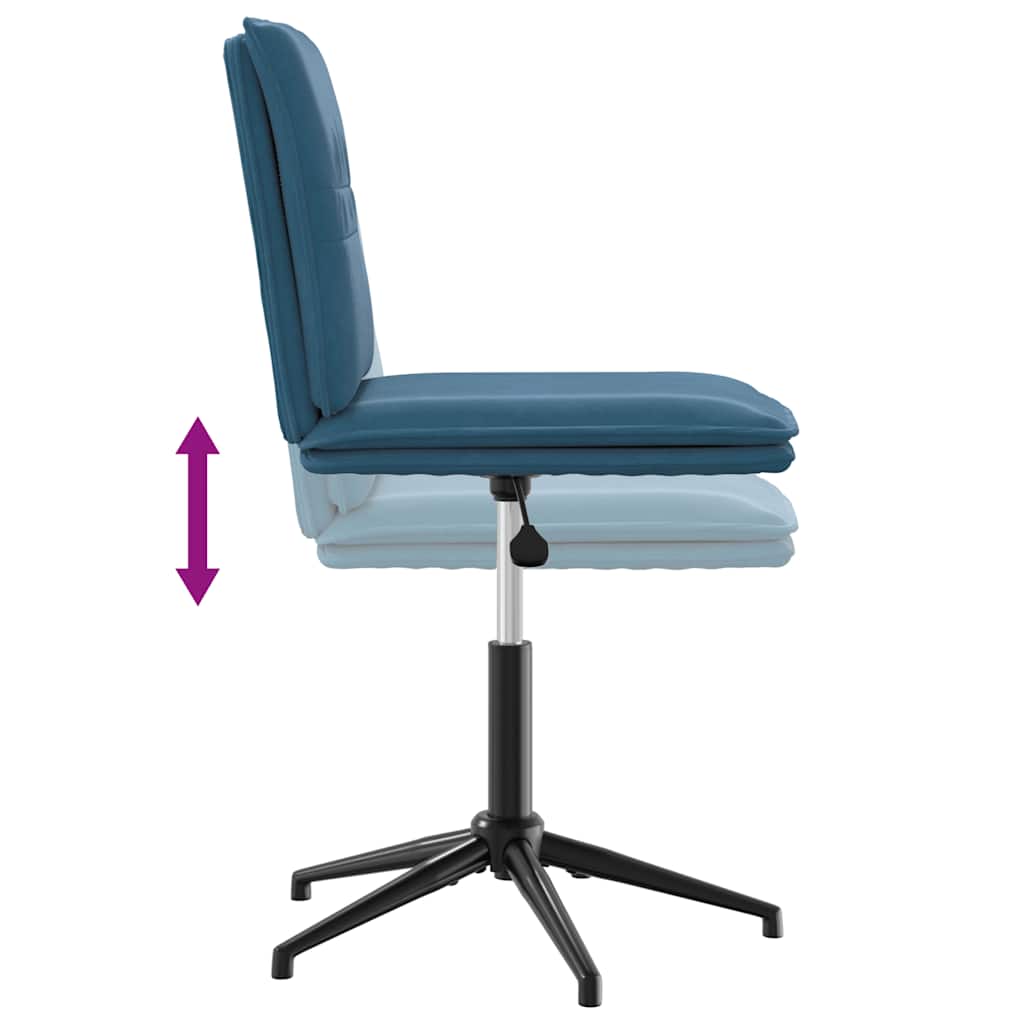 Cadeiras de jantar 6 pcs veludo azul
