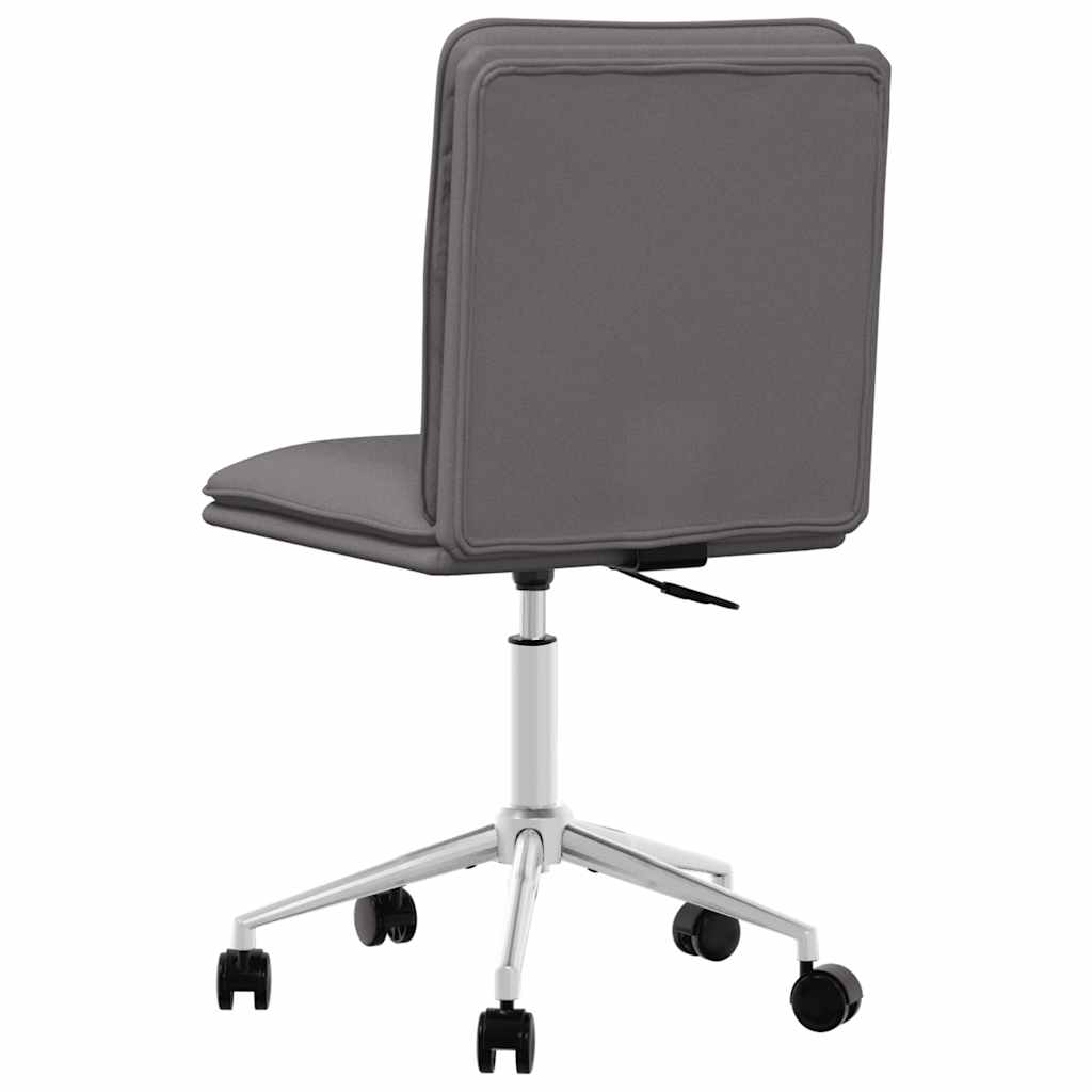 Cadeiras de jantar 6 pcs couro artificial cinzento