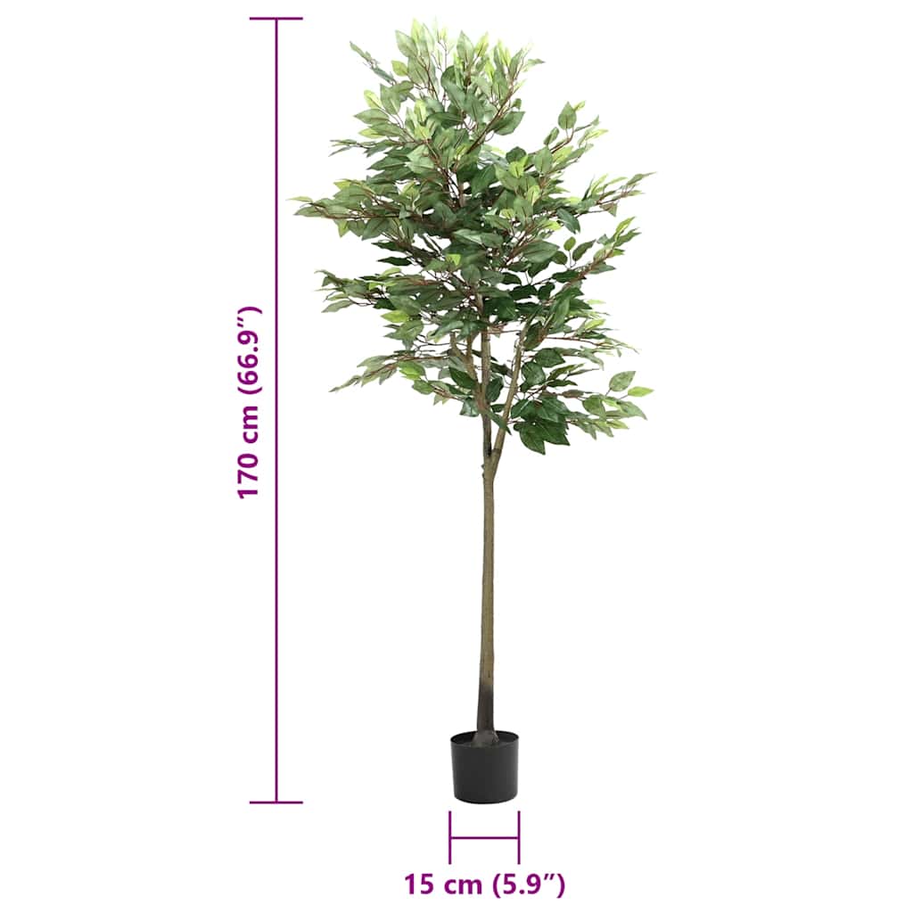 Figueira artificial 756 folhas 170 cm verde