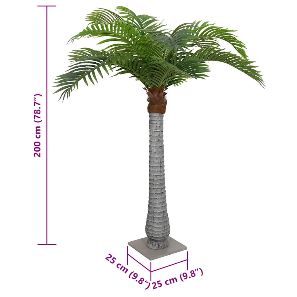 Palmeira artificial 15 folhas 200 cm verde