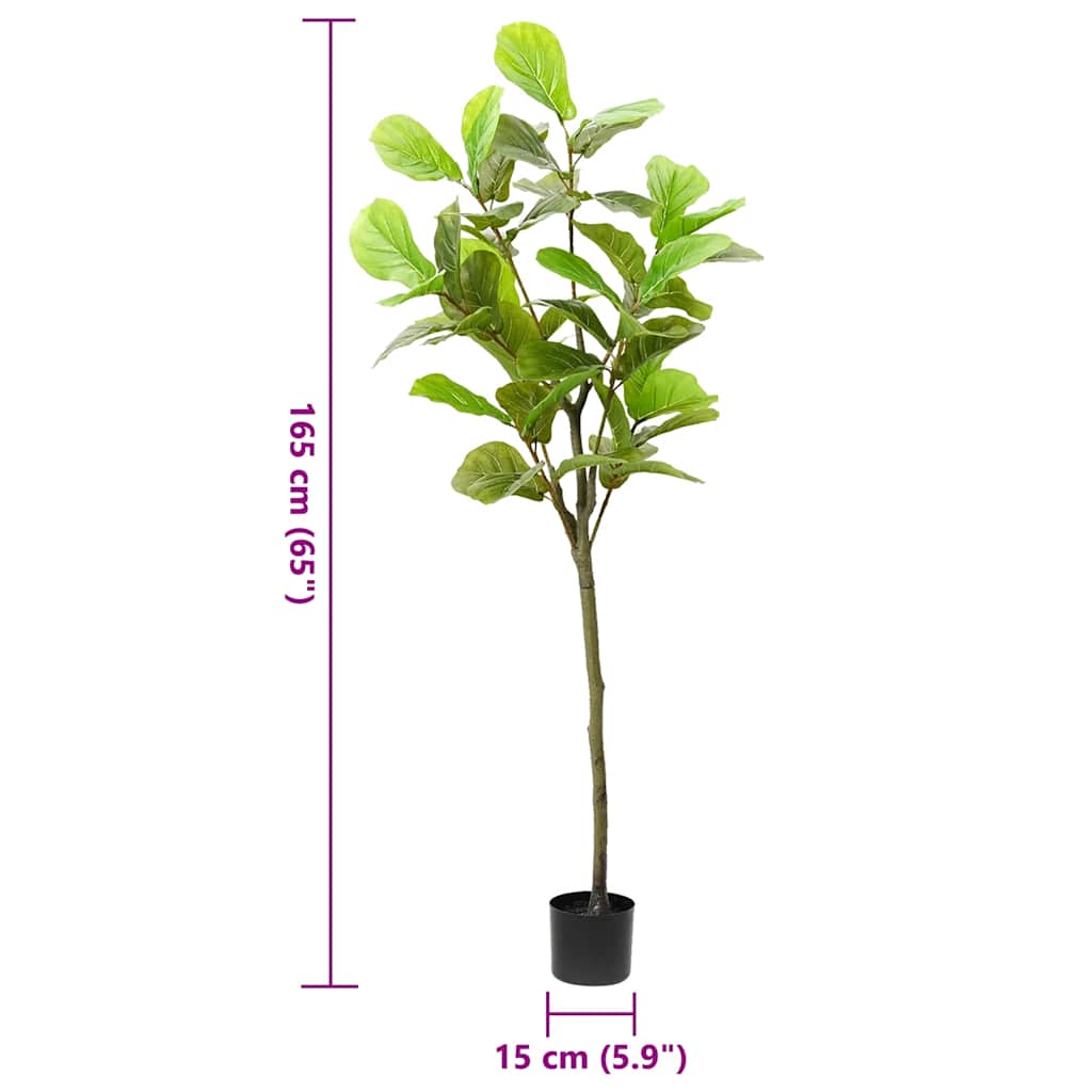 Figueira artificial 48 folhas 165 cm verde