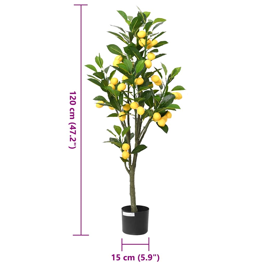Limoeiro artificial 136 folhas 120 cm verde
