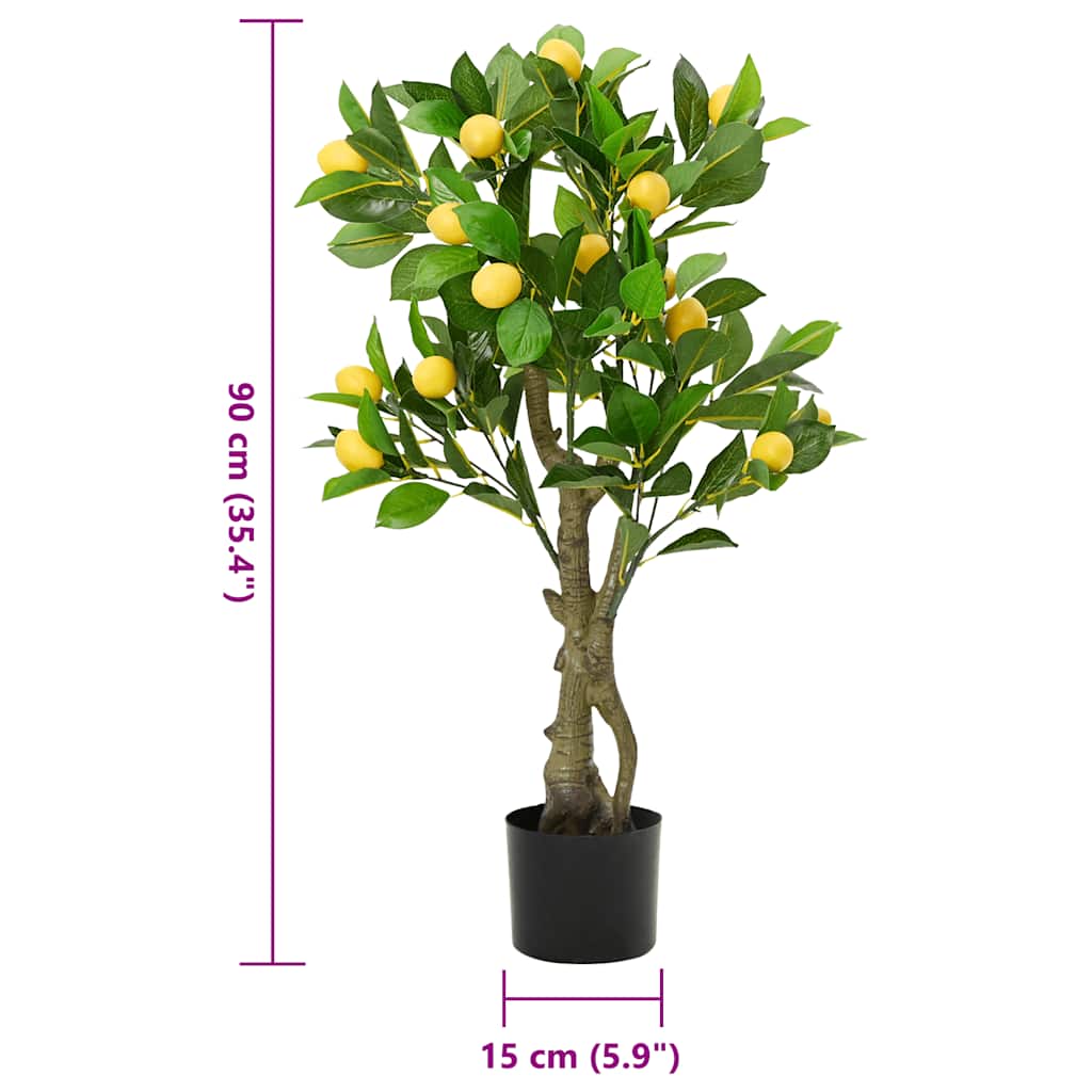 Limoeiro artificial 234 folhas 90 cm verde