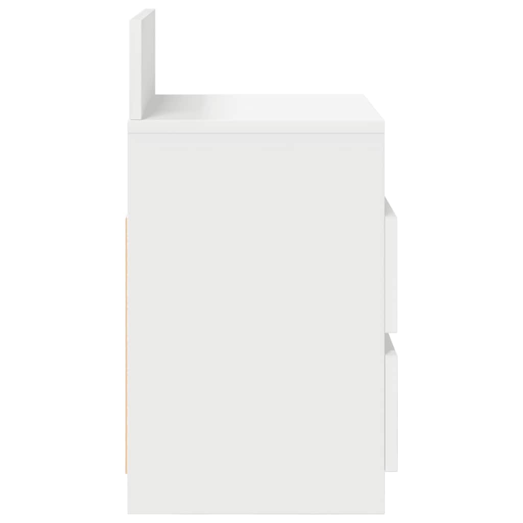 Mesa de cabeceira com 2 gavetas 40x33x60 cm branco