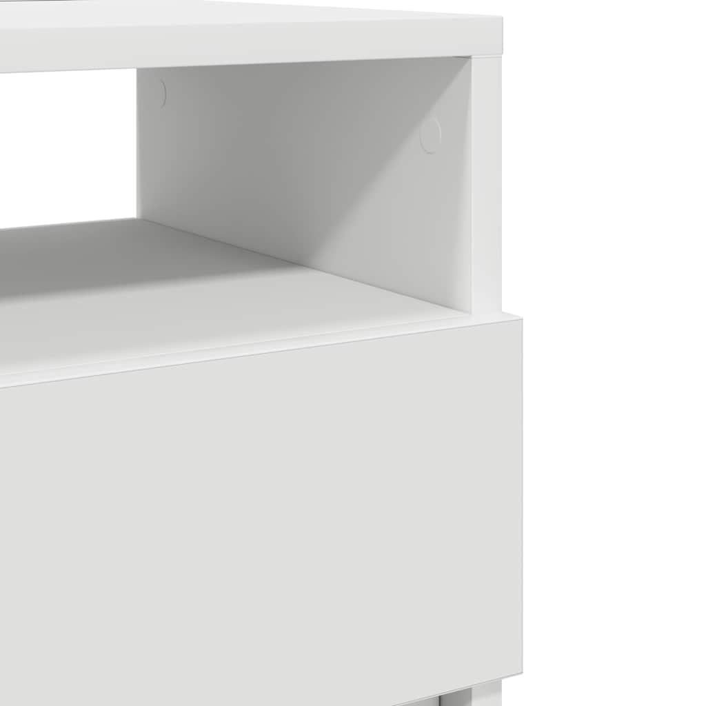 Mesas de cabeceira 2 pcs com 2 gavetas 40x33x60 cm branco