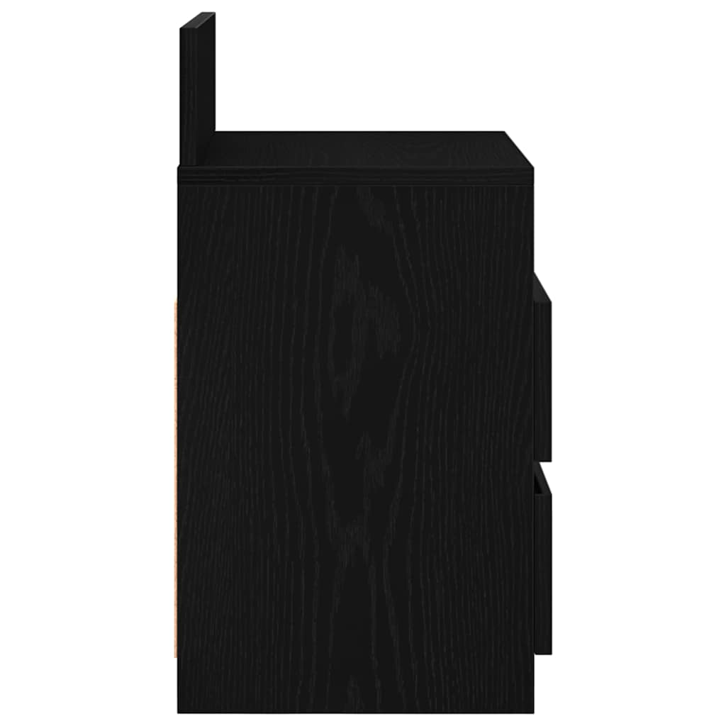 Mesas de cabeceira 2 pcs com 2 gavetas 40x33x60 cm preto