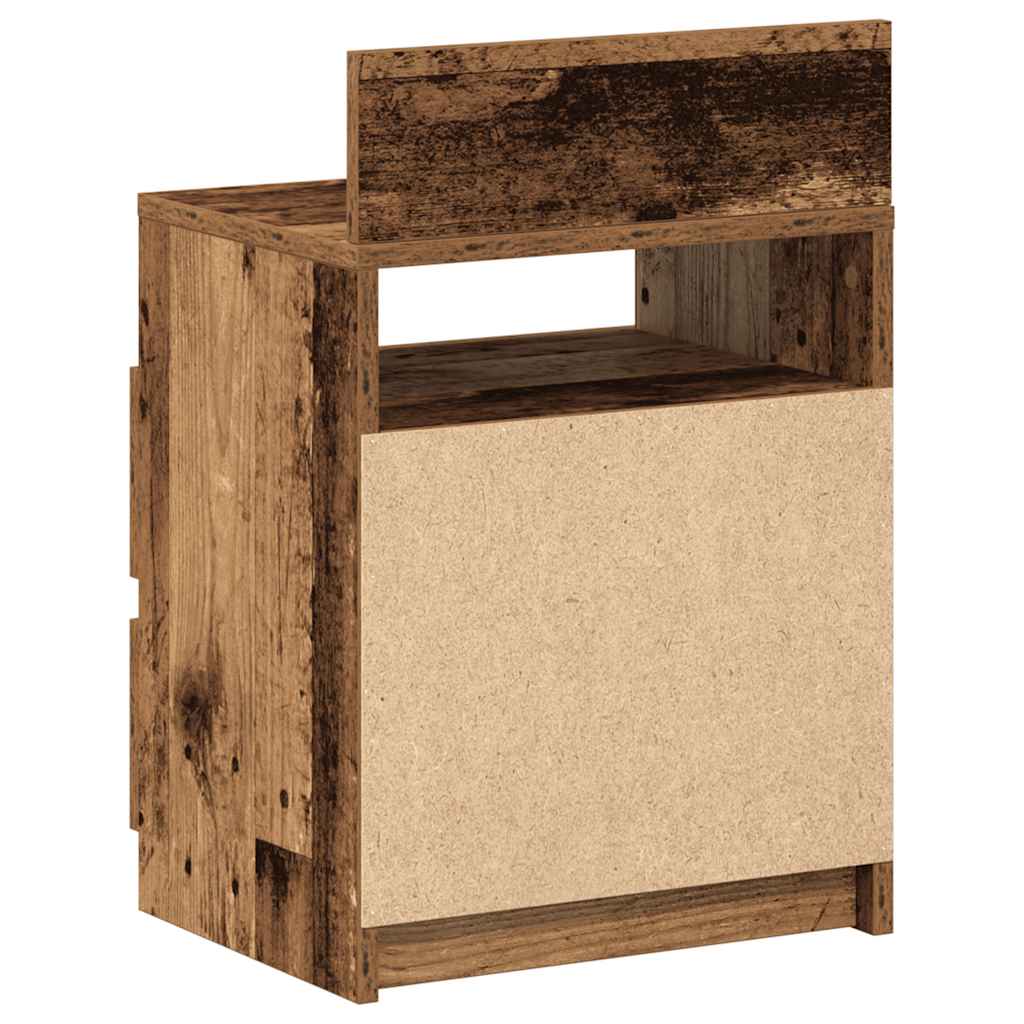 Mesa de cabeceira com 2 gavetas 40x33x60 cm madeira velha