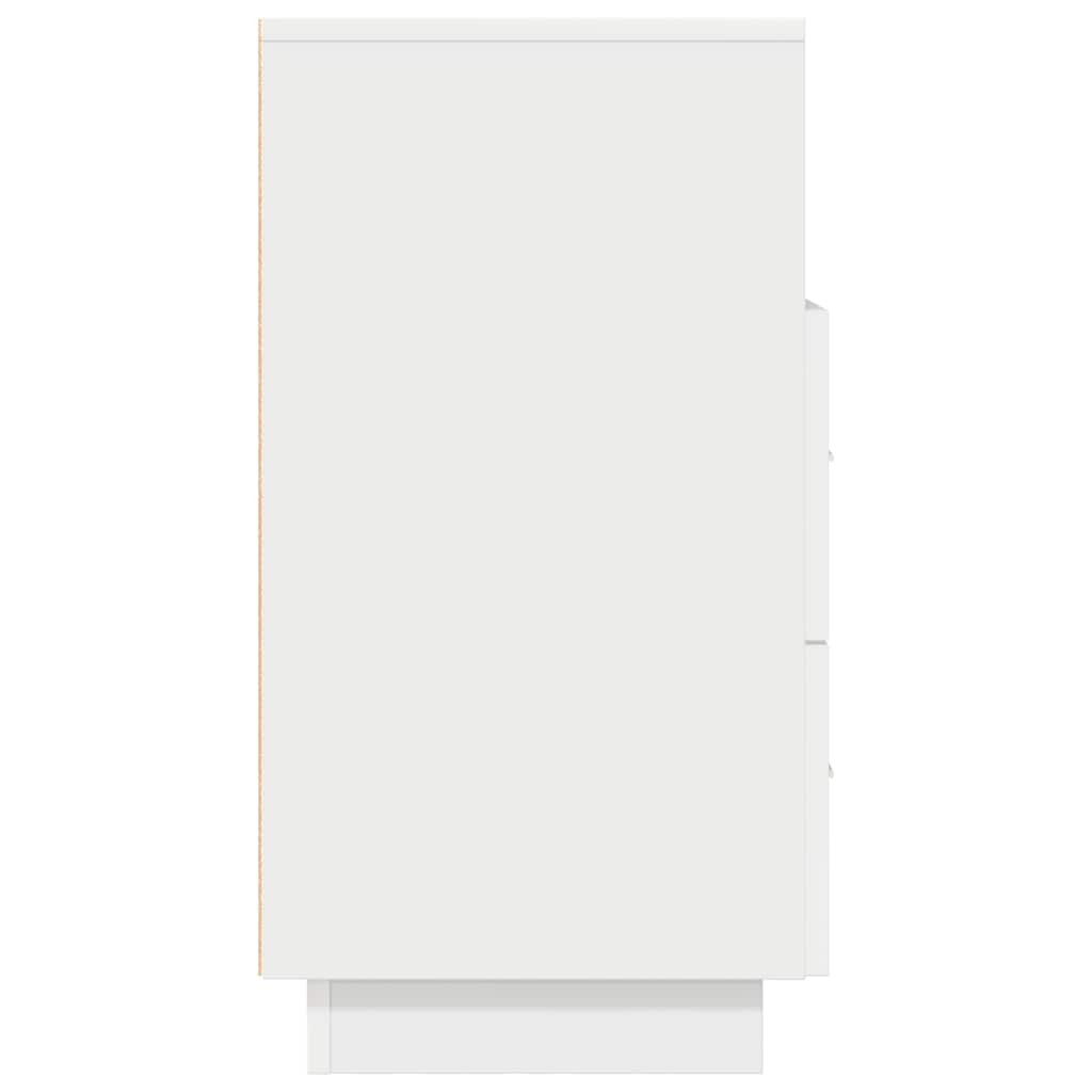 Mesa de cabeceira com 2 gavetas 36x36x68 cm branco
