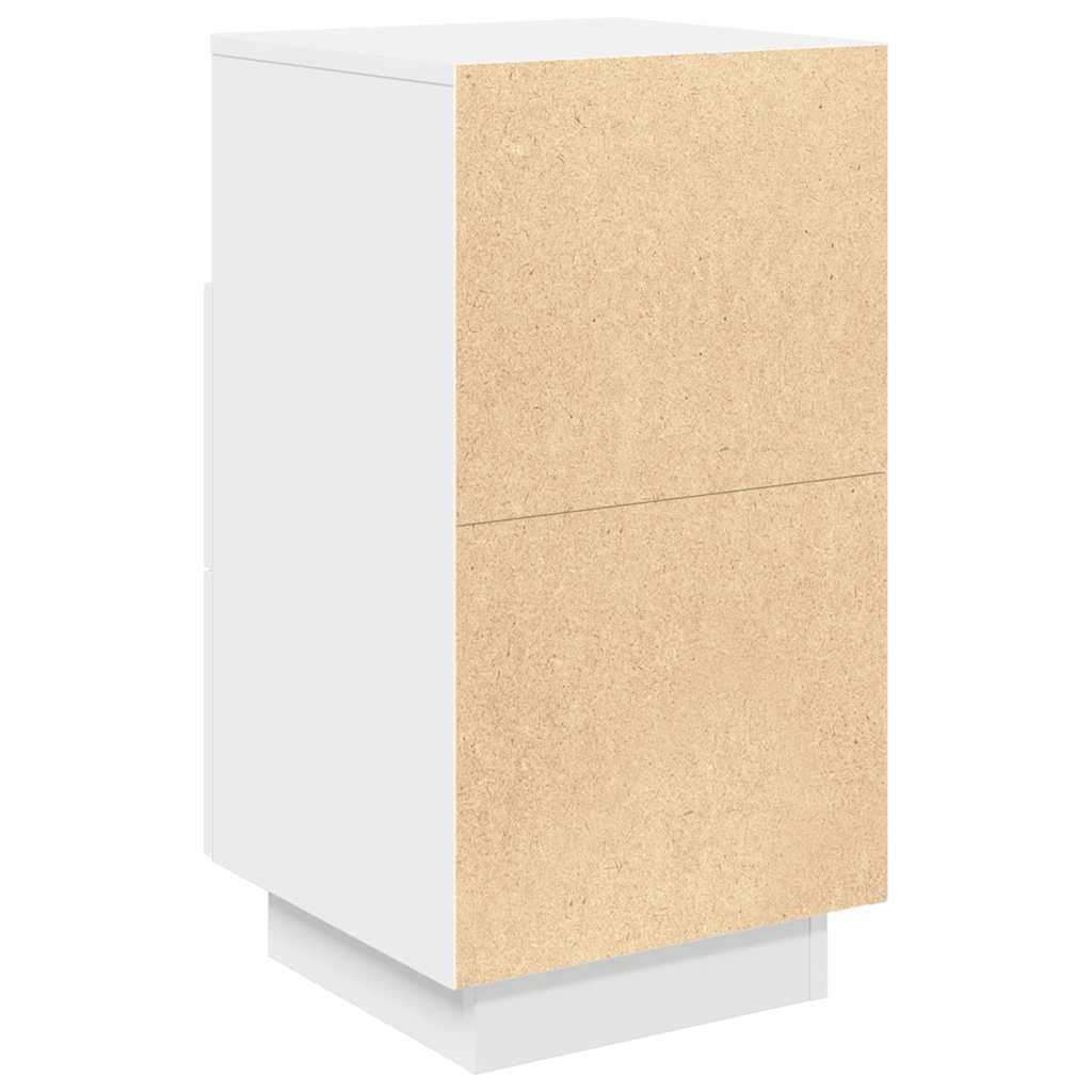 Mesa de cabeceira com 2 gavetas 36x36x68 cm branco
