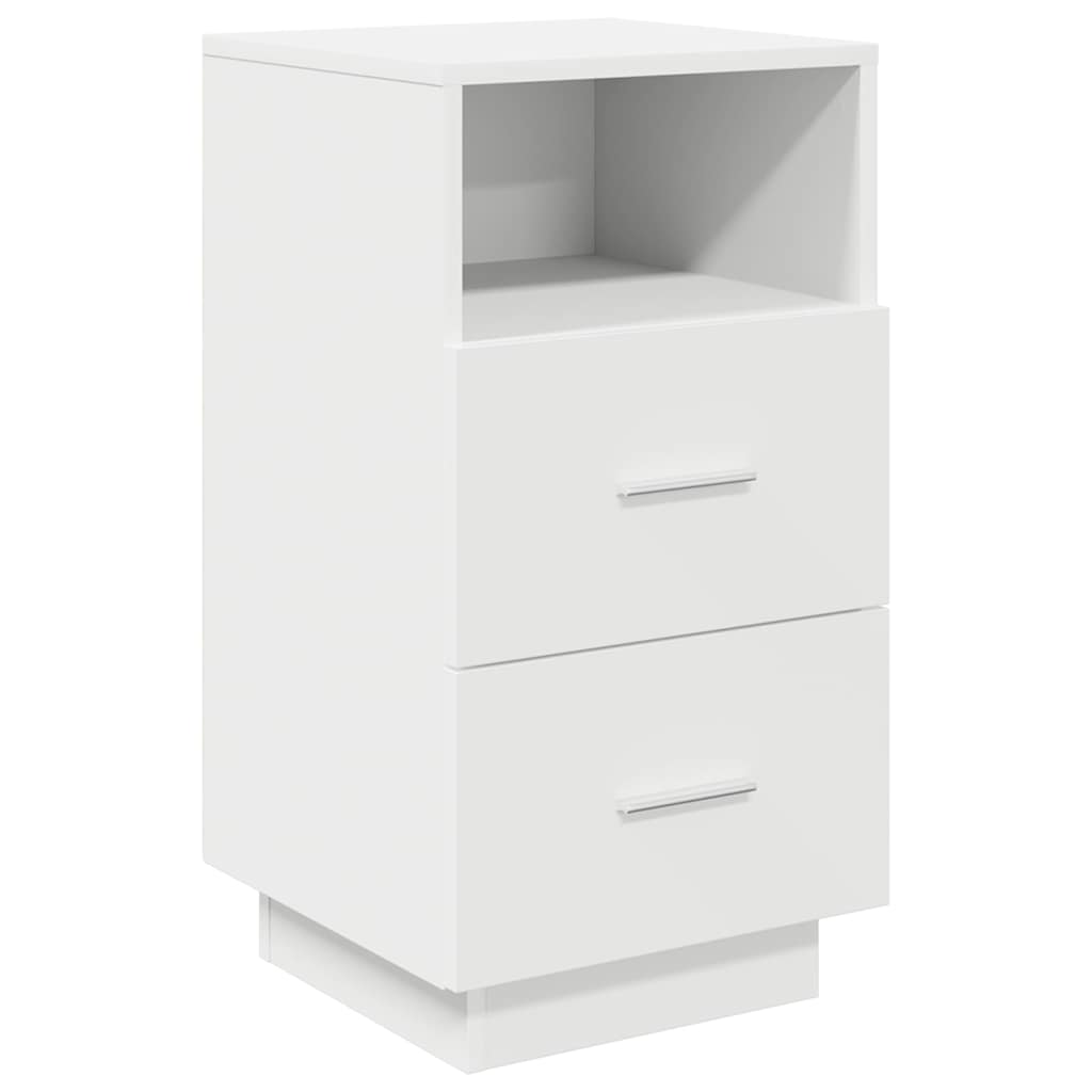 Mesas de cabeceira 2 pcs com 2 gavetas 36x36x68 cm branco