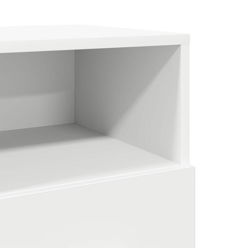 Mesas de cabeceira 2 pcs com 2 gavetas 36x36x68 cm branco