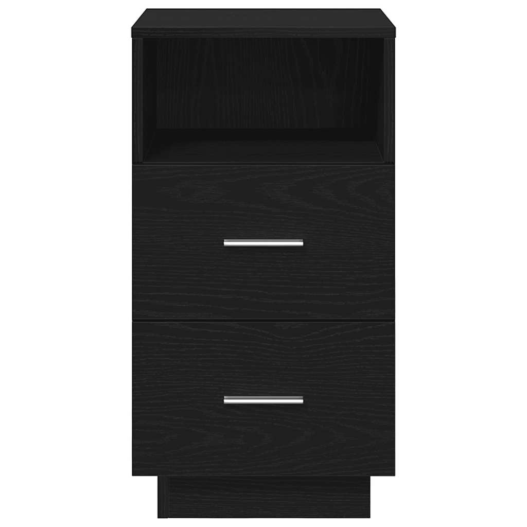 Mesa de cabeceira com 2 gavetas 36x36x68 cm preto