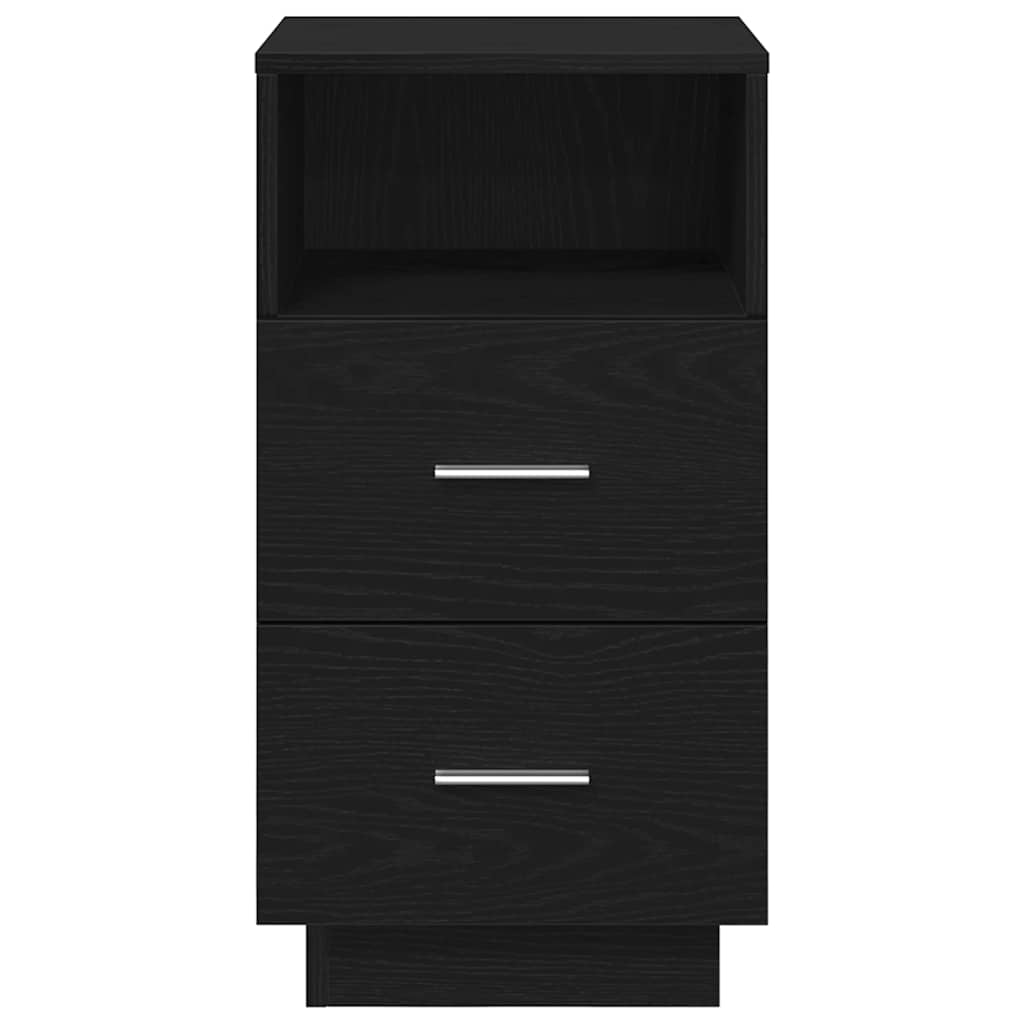 Mesas de cabeceira 2 pcs com 2 gavetas 36x36x68 cm preto