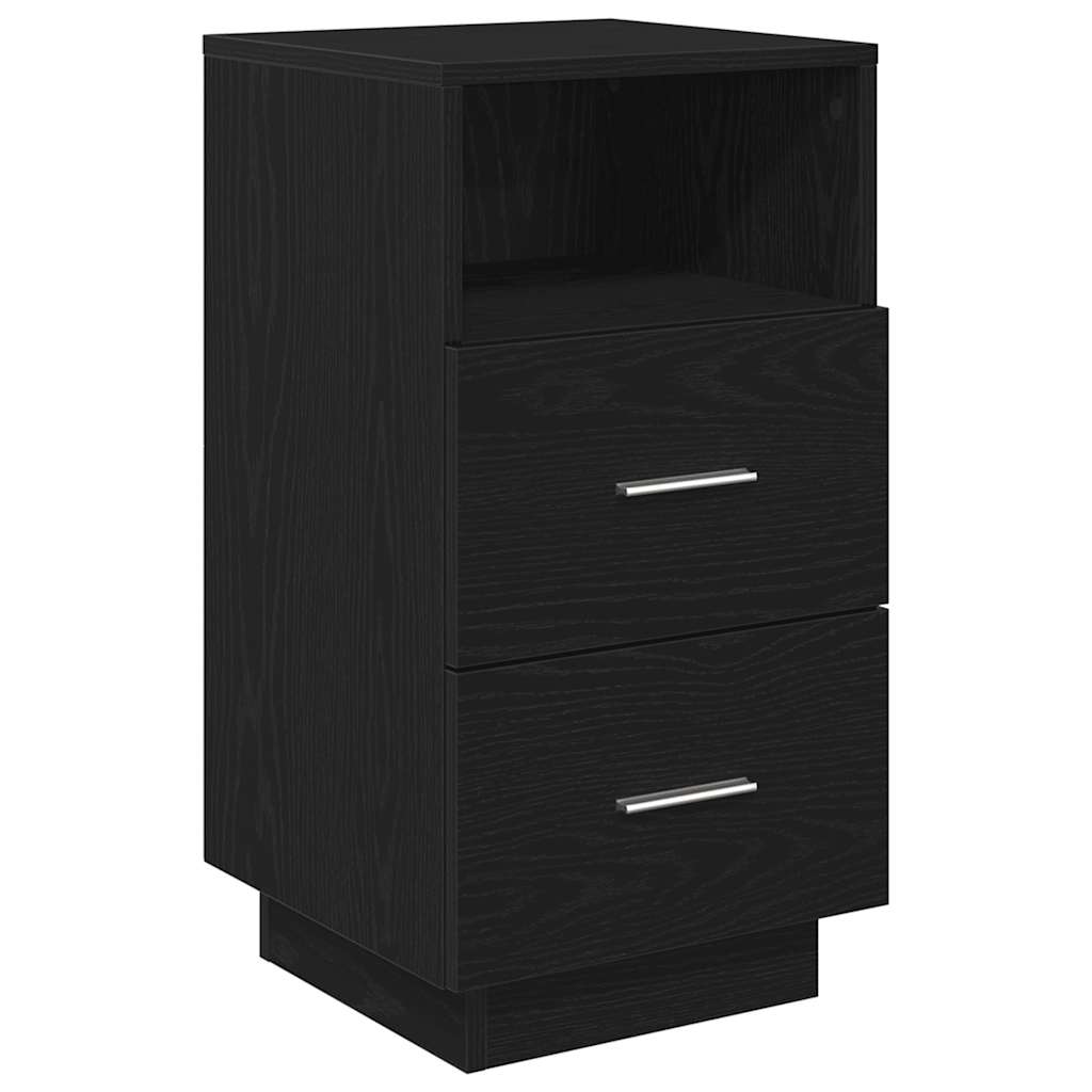 Mesas de cabeceira 2 pcs com 2 gavetas 36x36x68 cm preto