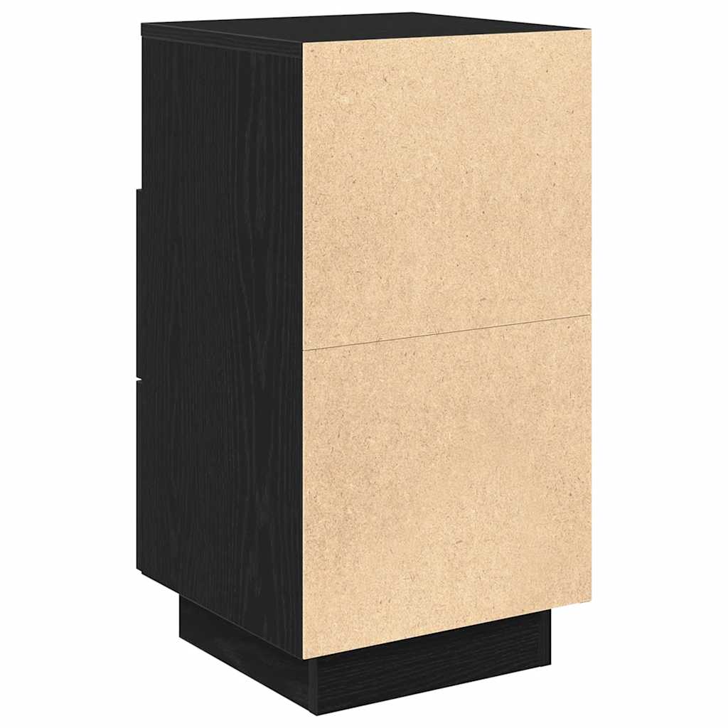 Mesas de cabeceira 2 pcs com 2 gavetas 36x36x68 cm preto