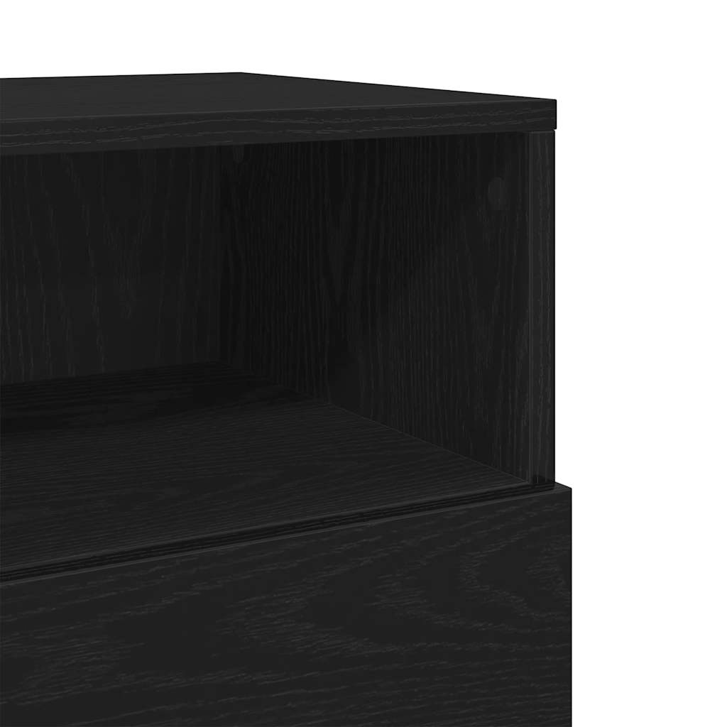 Mesas de cabeceira 2 pcs com 2 gavetas 36x36x68 cm preto
