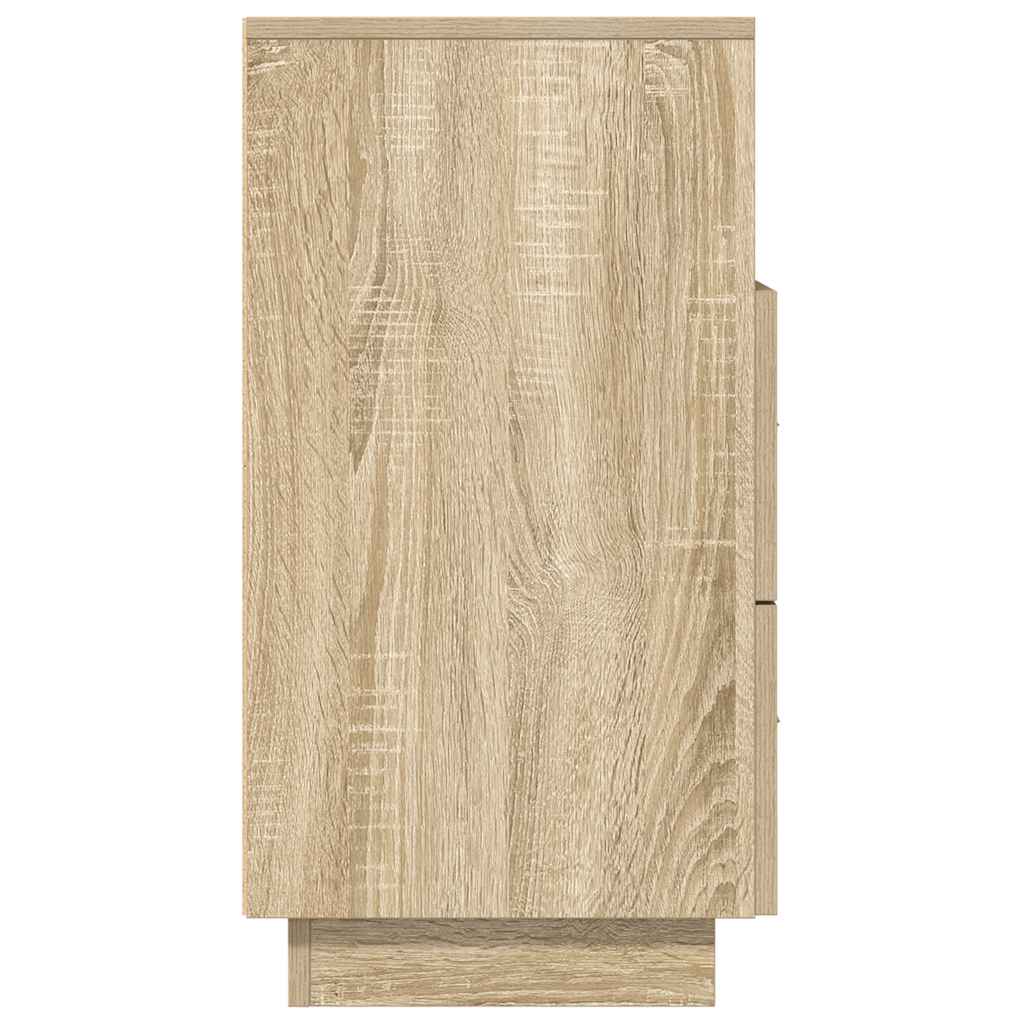 Mesa de cabeceira com 2 gavetas 36x36x68 cm carvalho sonoma