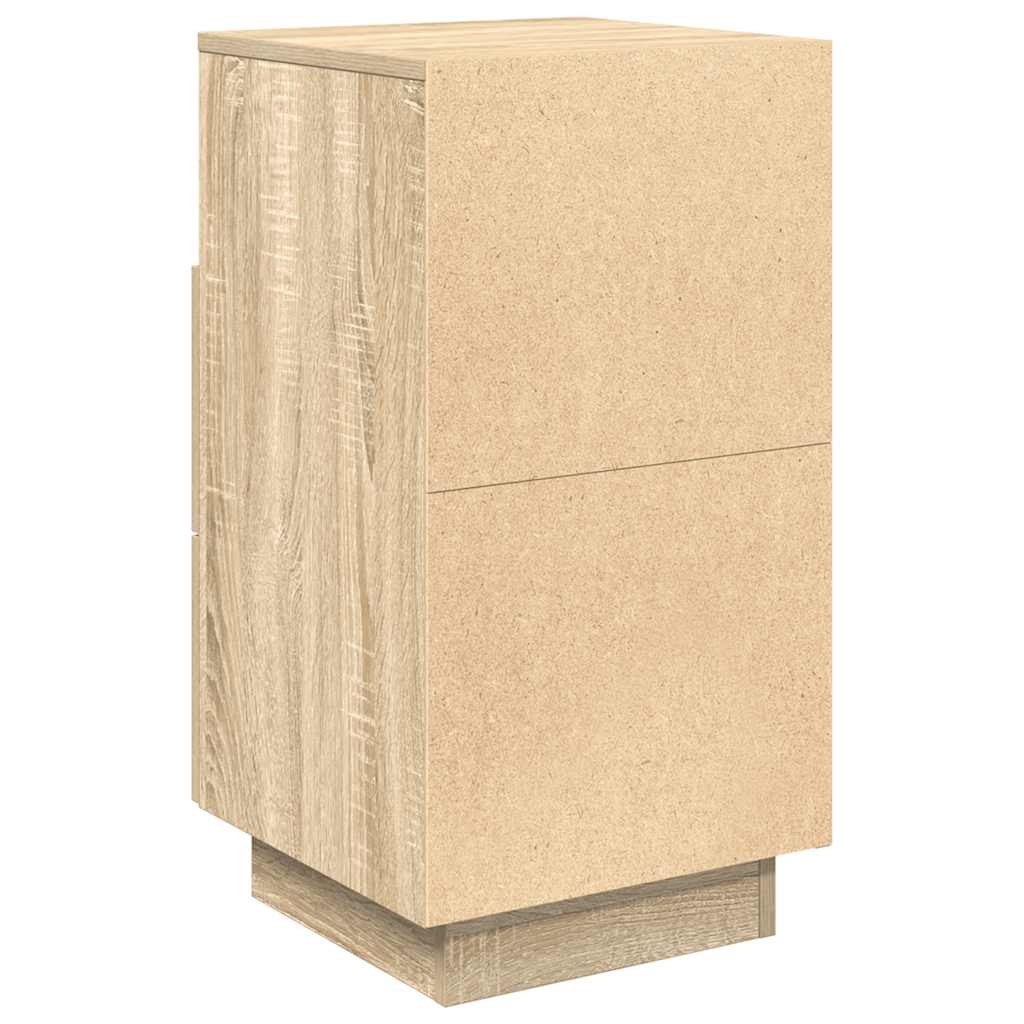 Mesa de cabeceira com 2 gavetas 36x36x68 cm carvalho sonoma