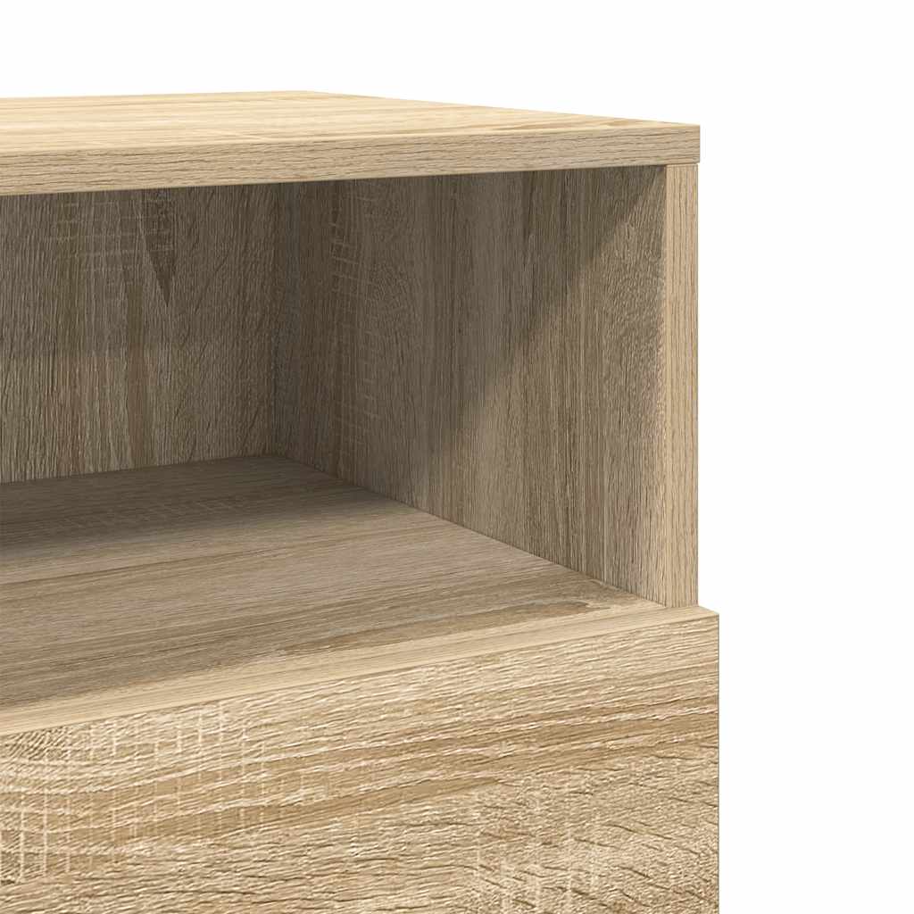 Mesa de cabeceira com 2 gavetas 36x36x68 cm carvalho sonoma