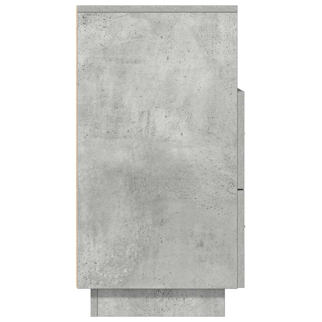 Mesas cabeceira 2pcs c/ 2gavetas 36x36x68 cm cinzento cimento