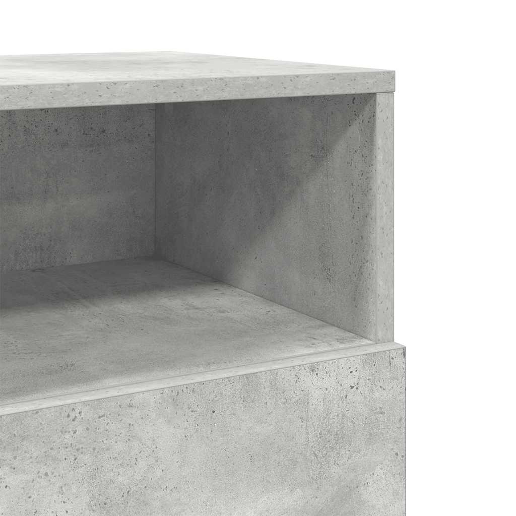 Mesas cabeceira 2pcs c/ 2gavetas 36x36x68 cm cinzento cimento