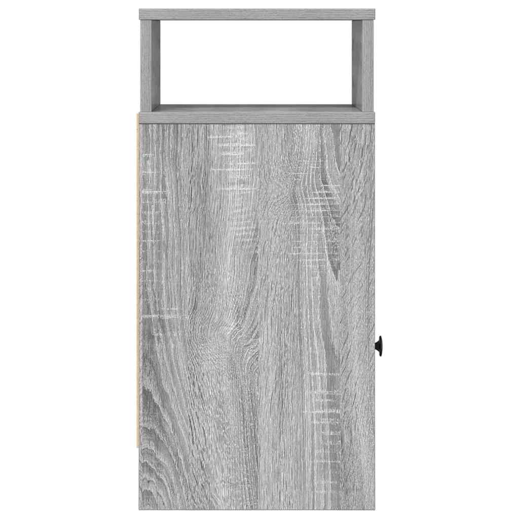 Mesa de cabeceira com gaveta 25x31x66 cm cinzento sonoma