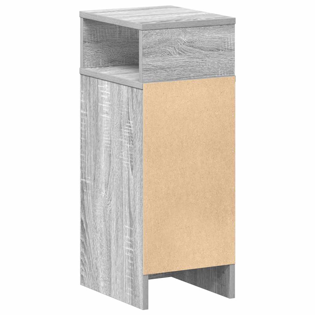 Mesa de cabeceira com gaveta 25x31x66 cm cinzento sonoma