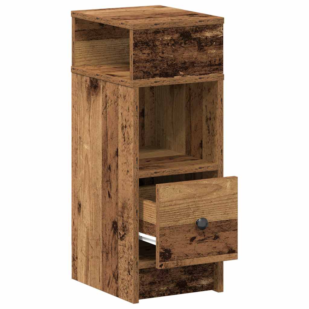 Mesa de cabeceira com gaveta 25x31x66 cm madeira velha