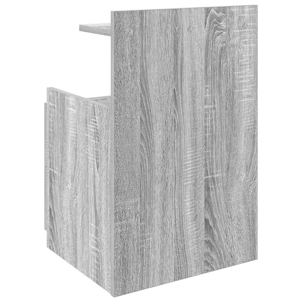 Mesas de cabeceira 2 peças com 2 gavetas cinza Sonoma 40x36,5x62 cm
