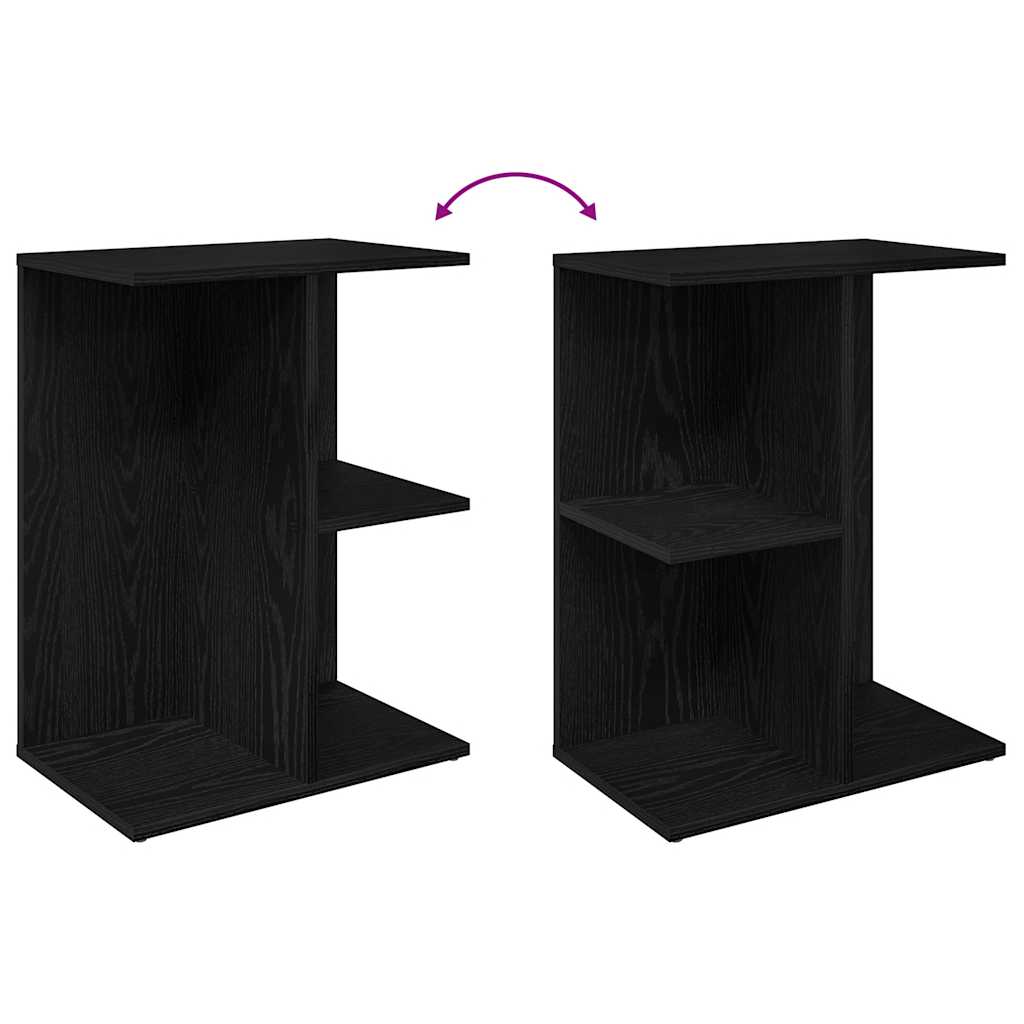 Mesas cabeceira 2pcs 46,5x29x61cm deriv. madeira carvalho preto