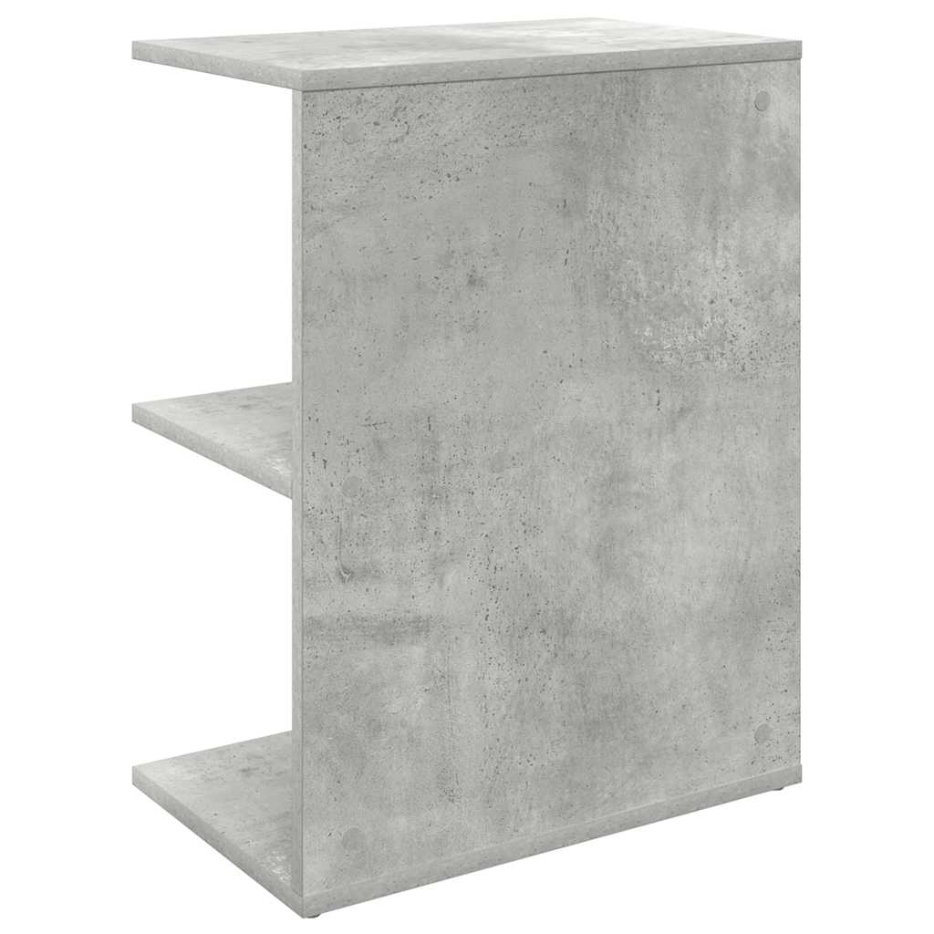 Mesa cabeceira 46,5x29x61 cm derivados madeira cinzento-cimento