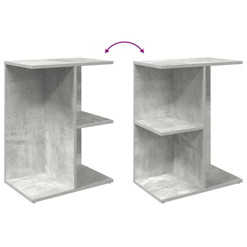 Mesa cabeceira 46,5x29x61 cm derivados madeira cinzento-cimento