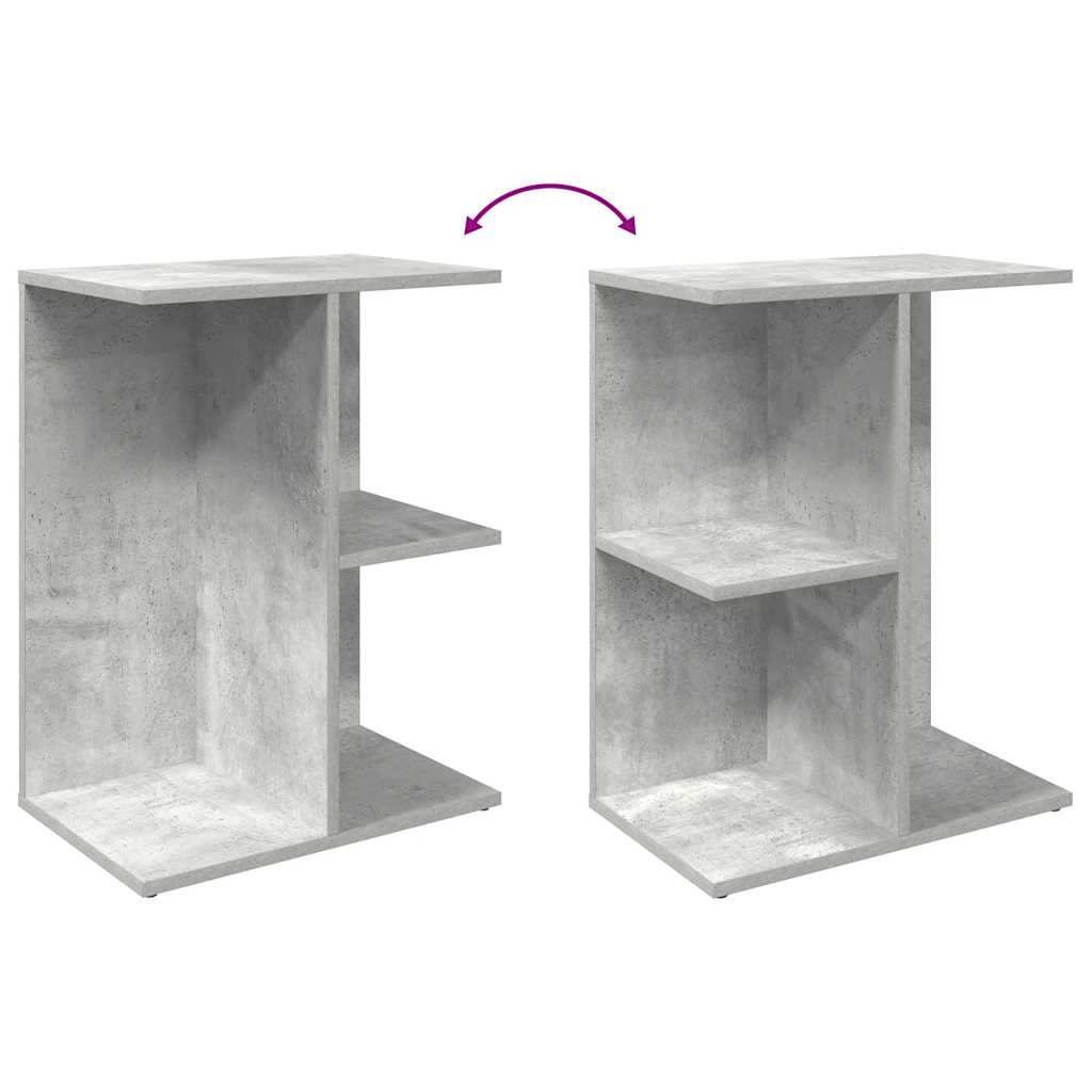 Mesas cabeceira 2 pcs 46,5x29x61cm deriv. madeira cinza cimento