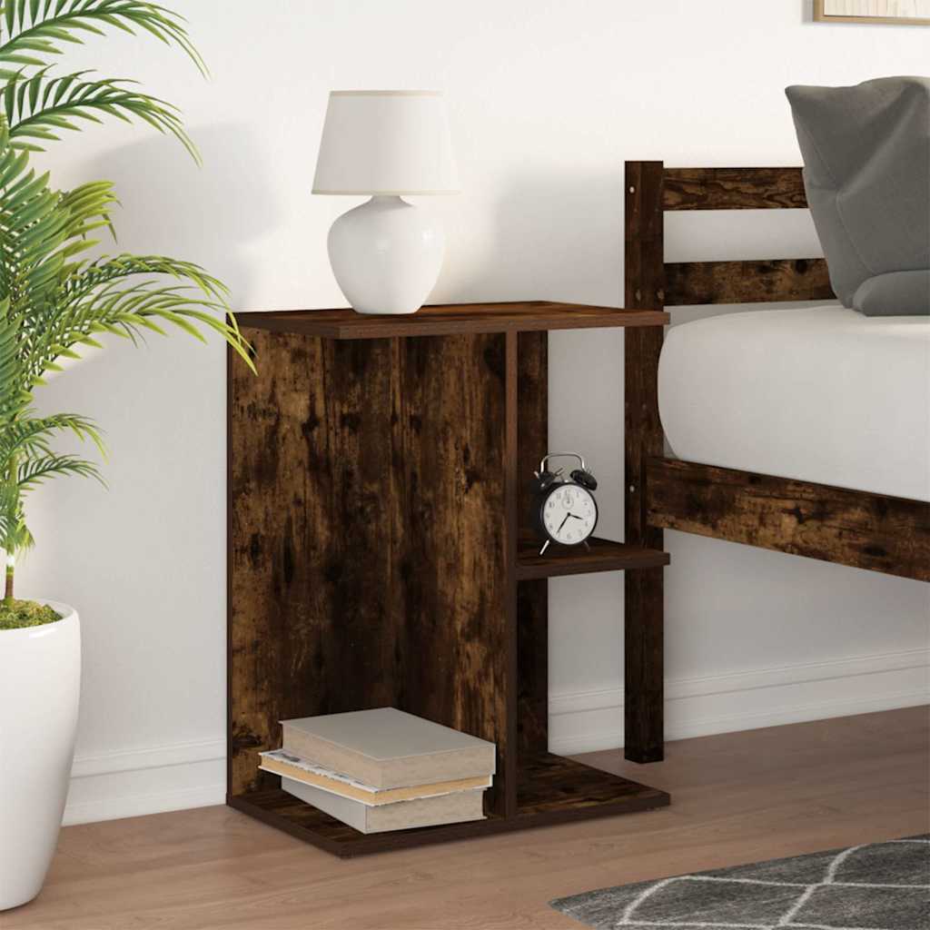 Mesa cabeceira 46,5x29x61cm derivados madeira carvalho fumado
