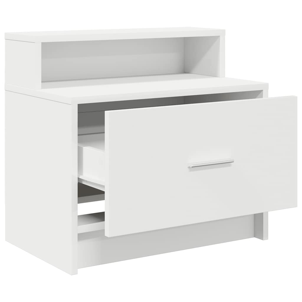 Mesa de cabeceira com gaveta 51x31x47 cm branco