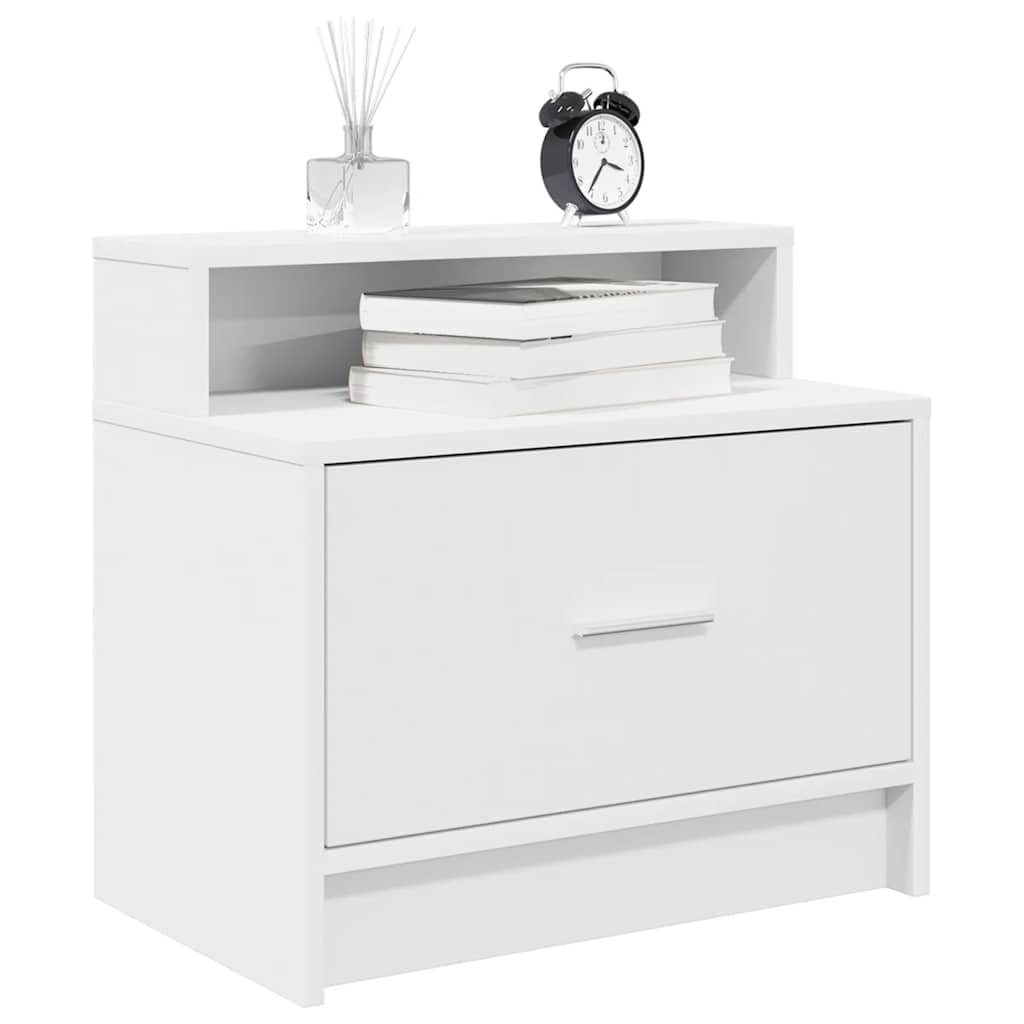 Mesa de cabeceira com gaveta 51x31x47 cm branco