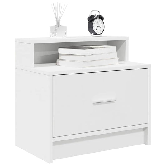 Mesa de cabeceira com gaveta 51x31x47 cm branco