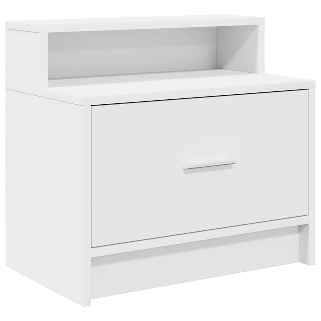 Mesas de cabeceira com gaveta 2 pcs 51x31x47 cm branco