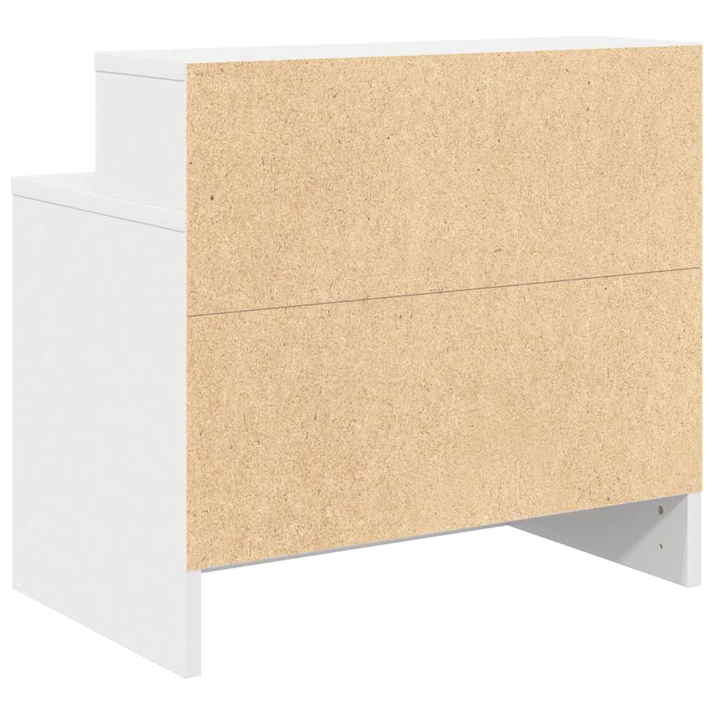 Mesas de cabeceira com gaveta 2 pcs 51x31x47 cm branco
