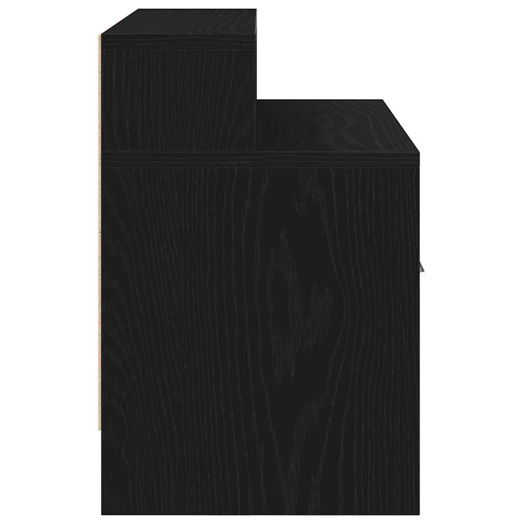 Mesa de cabeceira com gaveta 51x31x47 cm carvalho preto