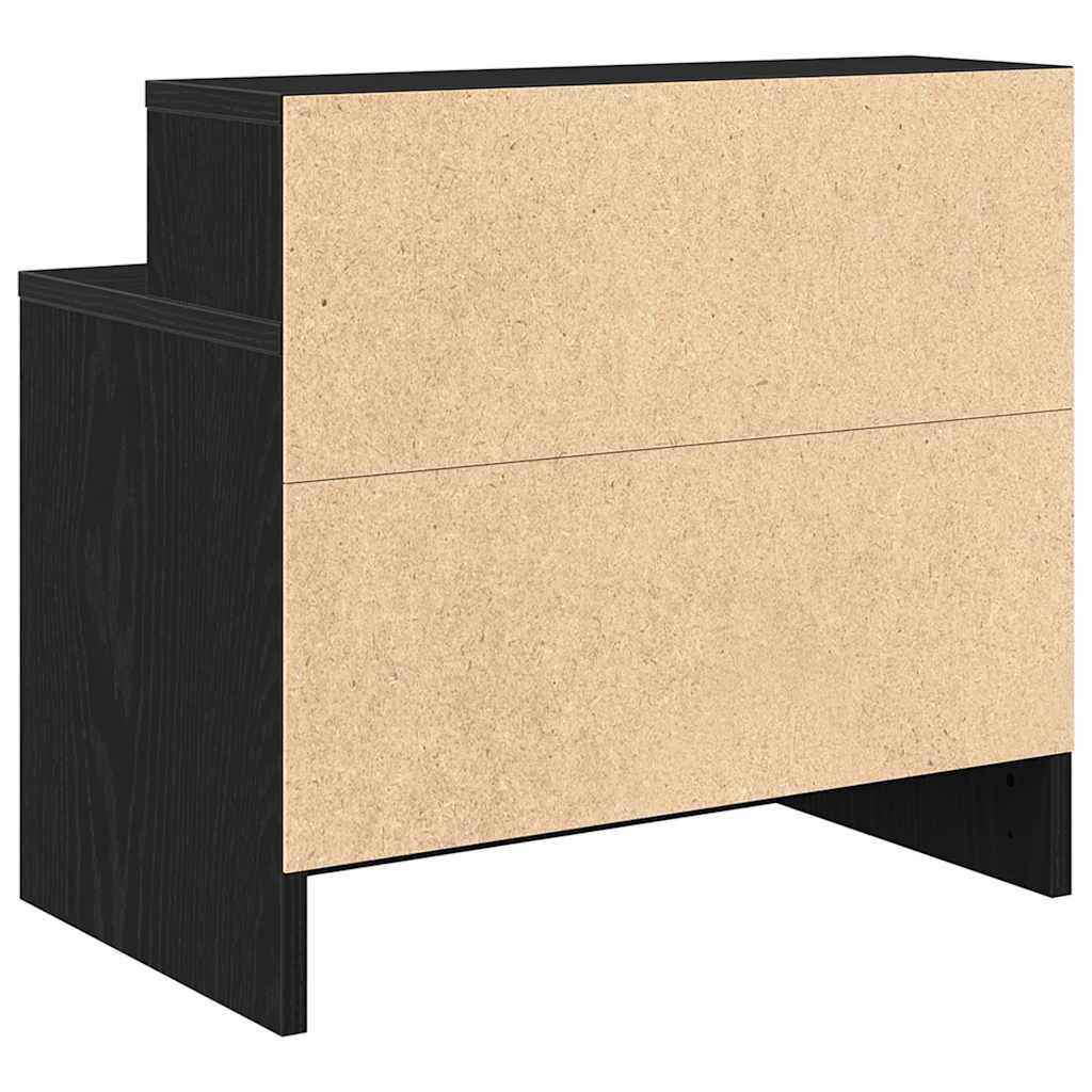 Mesa de cabeceira com gaveta 51x31x47 cm carvalho preto